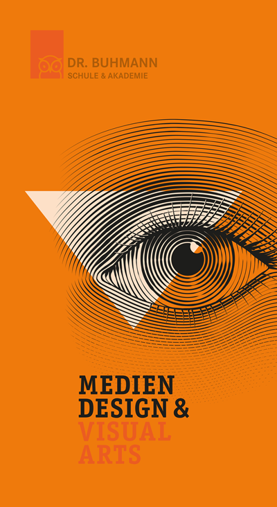 Titelblatt der Informationsbroschüre "Mediendesign & Visual Arts"