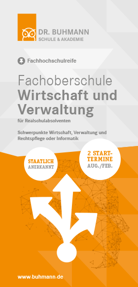 Titelblatt des Flyers "Fachoberschule Wirtschaft und Verwaltung"