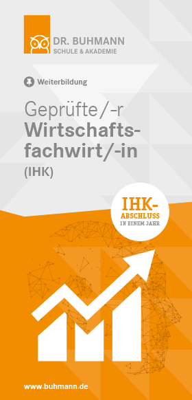 Titelblatt des Flyers "Geprüfte/-r Wirtschaftsfachwirt/-in (IHK)"