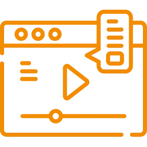 Icon werblicher Conent Unterstützung durch die Absolvierenden, z. B. für werblichen Content